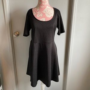 H&M Black Polka Dot Skater Dress